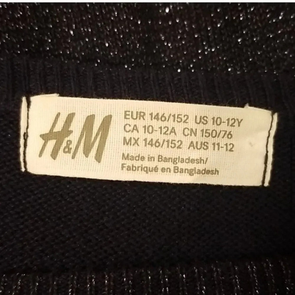 Girls Sparkling Blue H&M Pullover - Picture 5 of 9